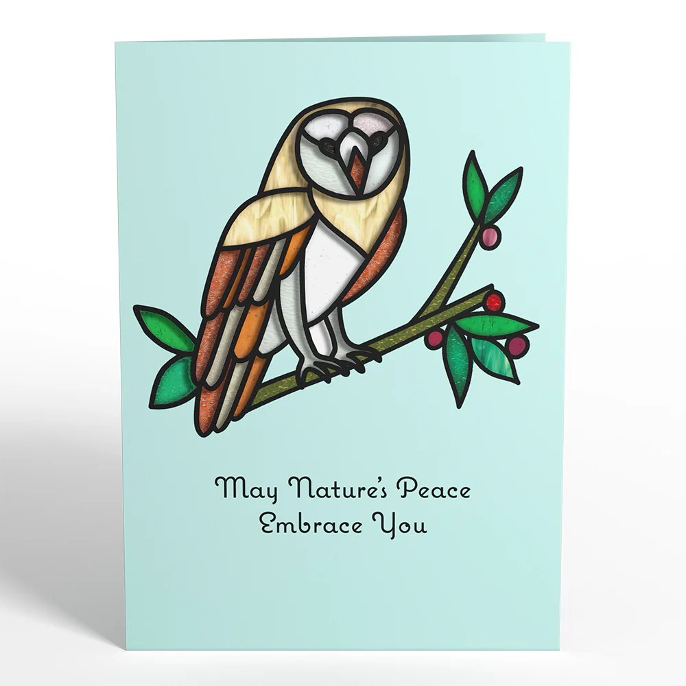 Nature's Peace Owl Suncatcher Card - Image 5