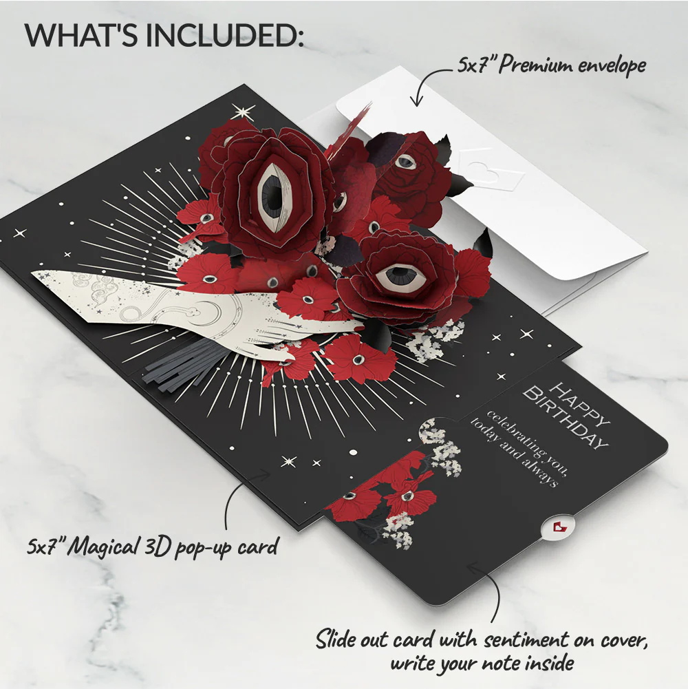 Only Have Eyes for You Birthday Pop-Up Card and Sentiment Set - Image 2