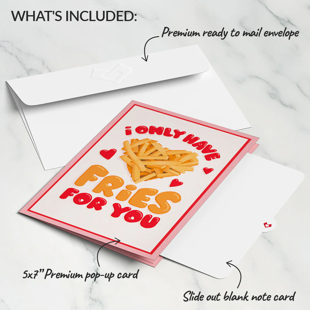 Only Have Fries for You Pop-Up Card - Image 5