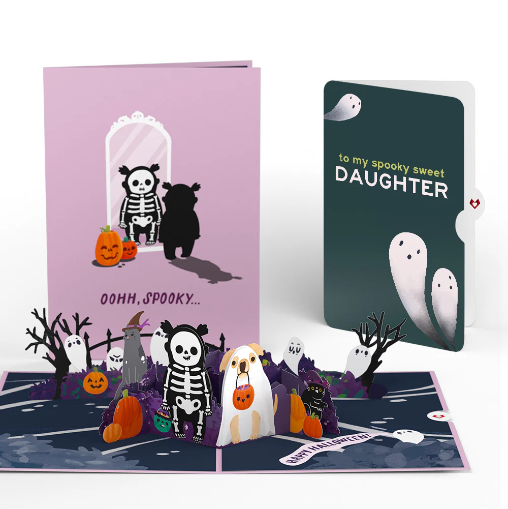 'Oohh, Spooky' Halloween Pop-Up Card and Sentiment Set for Daughter
