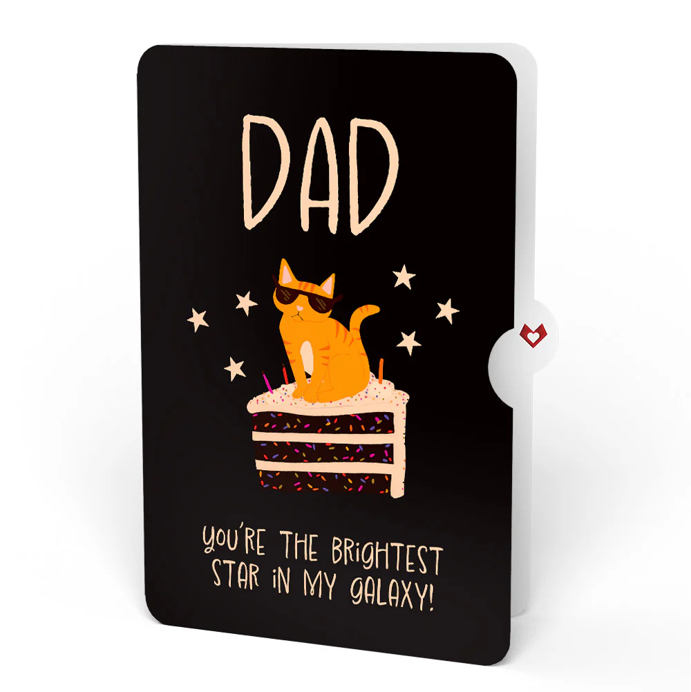 Out of this World Birthday Cat Pop-Up Card and Sentiment Set for Dad - Image 4