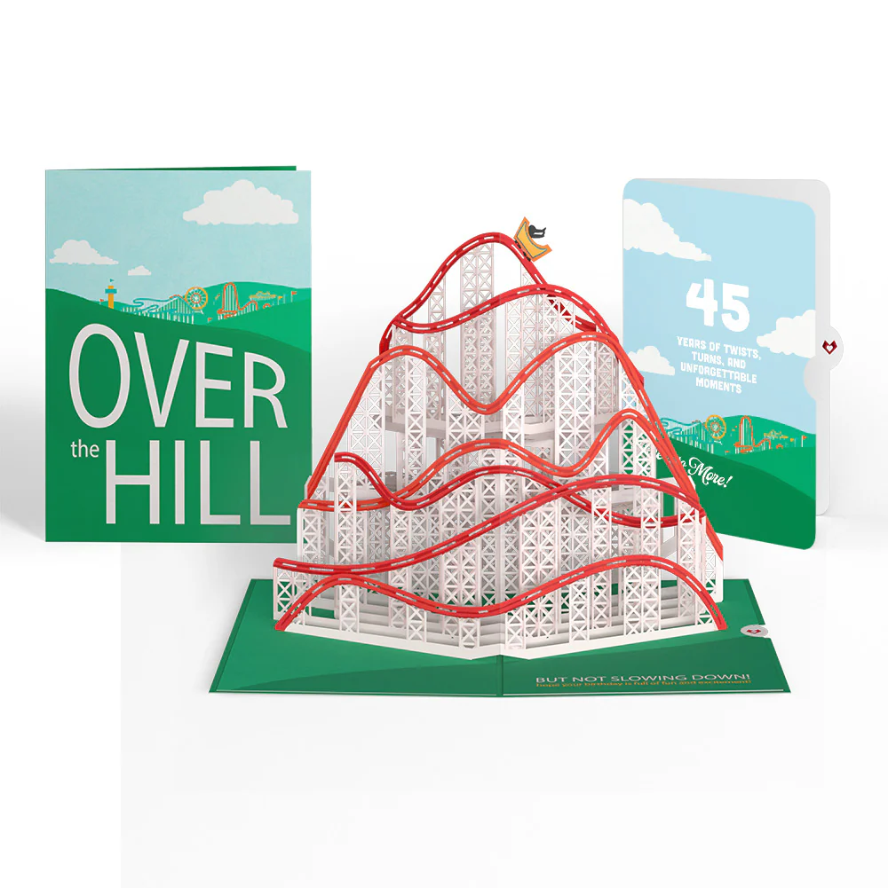 Over the Hill 45th Birthday Pop-Up Card and Sentiment Set