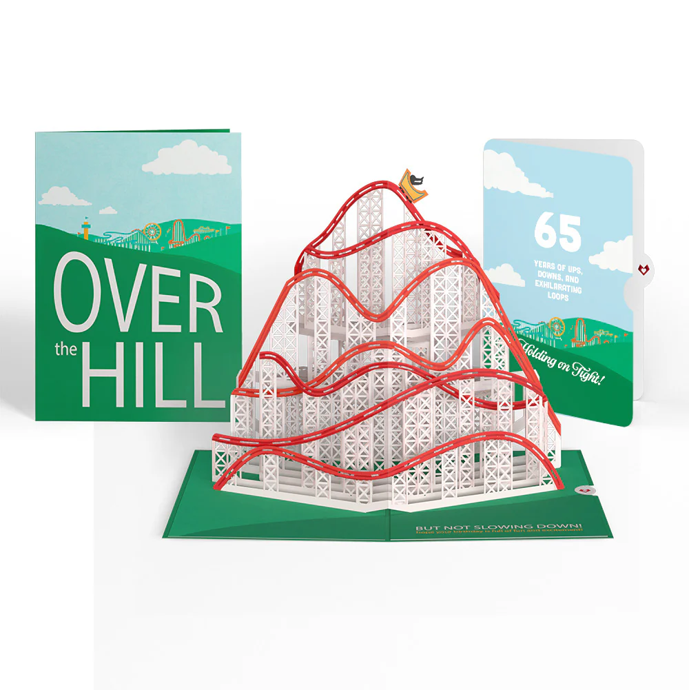 Over the Hill 65th Birthday Pop-Up Card and Sentiment Set