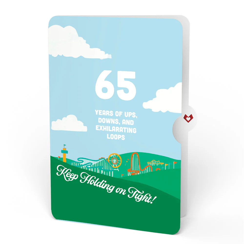 Over the Hill 65th Birthday Pop-Up Card and Sentiment Set - Image 4