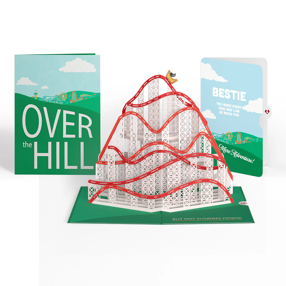 Over the Hill Birthday Pop-Up Card and Sentiment Set for Best Friend