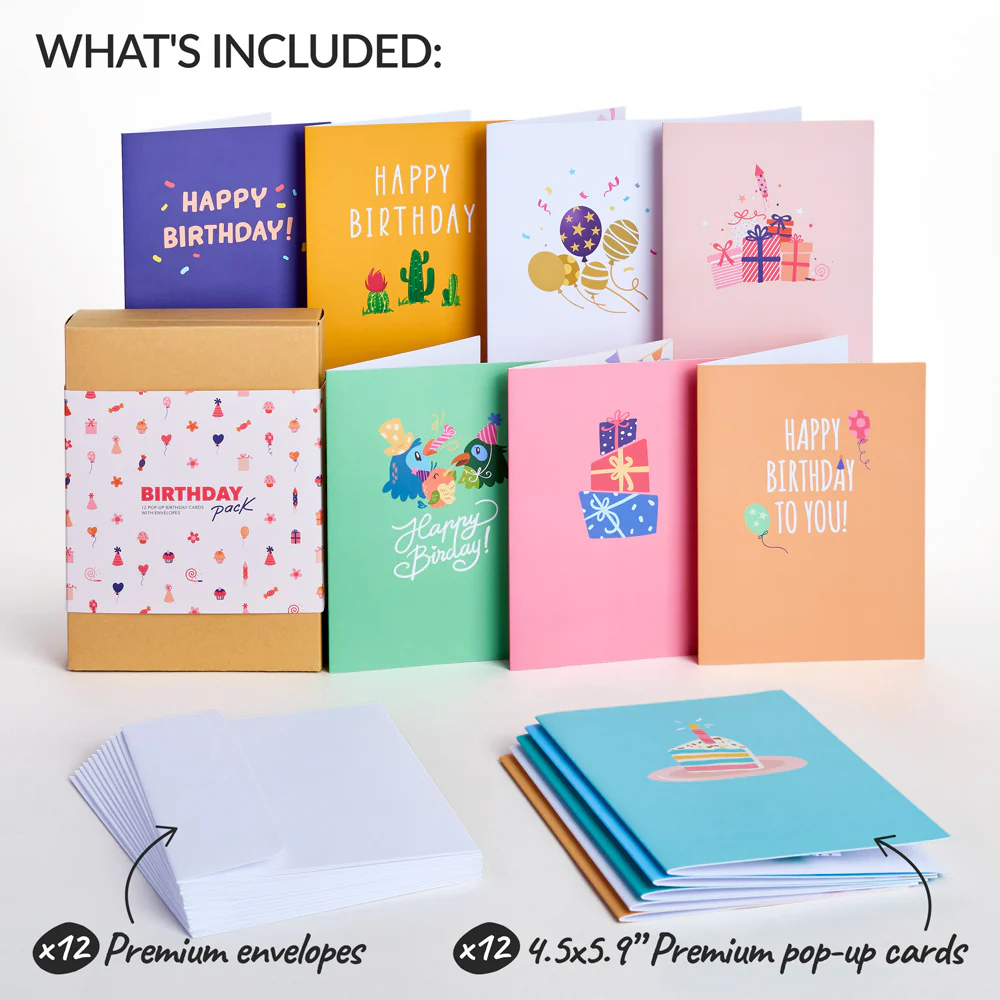 Paperpop Birthday Box Set (Assorted 12-Pack): Paperpop® Card - Image 2
