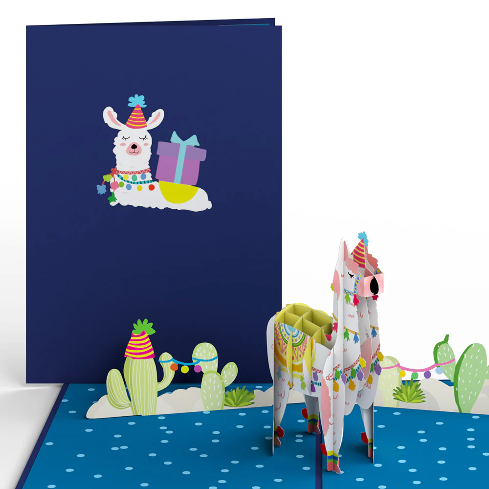 Party Llama Pop-Up Card