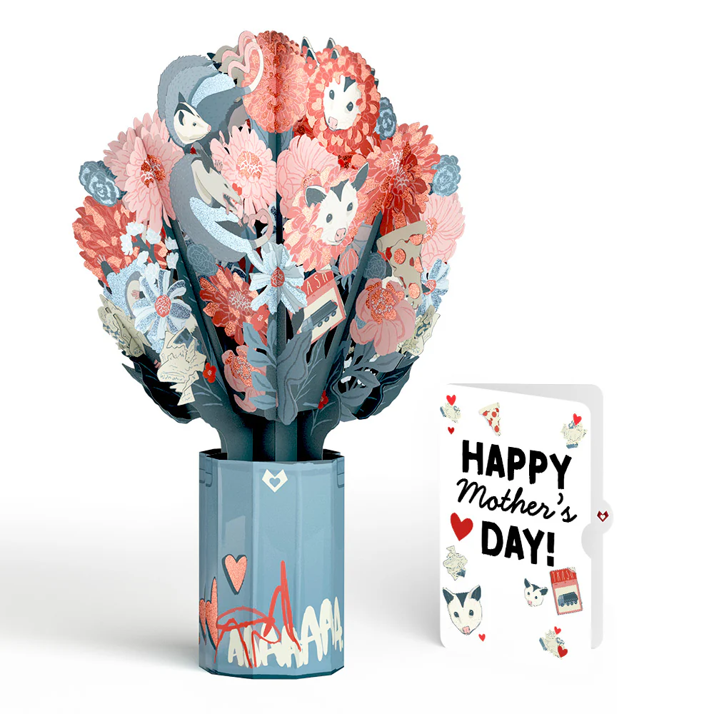Party Possums Mother’s Day Glitter Bouquet and Sentiment Set