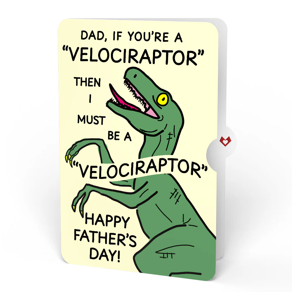 Patriotic Eagle Father's Day Pop-Up Card and Velociraptor Sentiment Set - Image 4