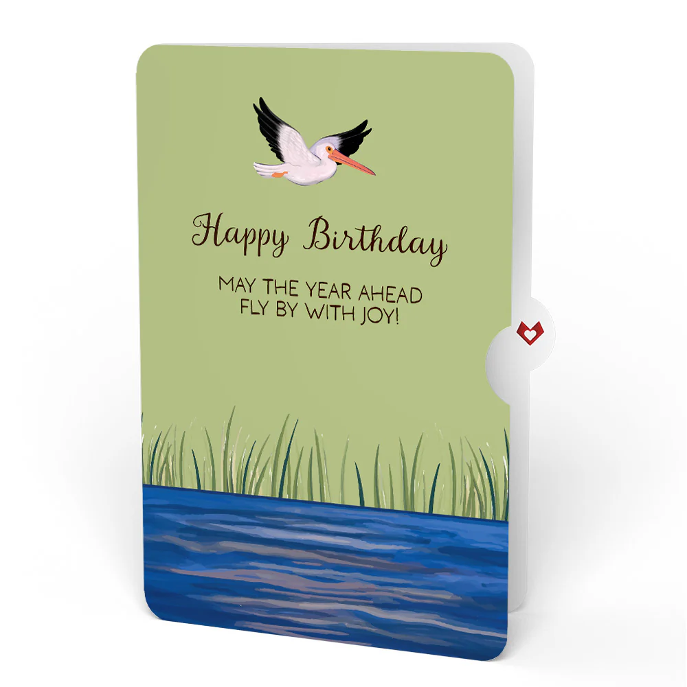 Pelican in the Marsh Birthday Pop-Up Card and Sentiment Set - Image 4