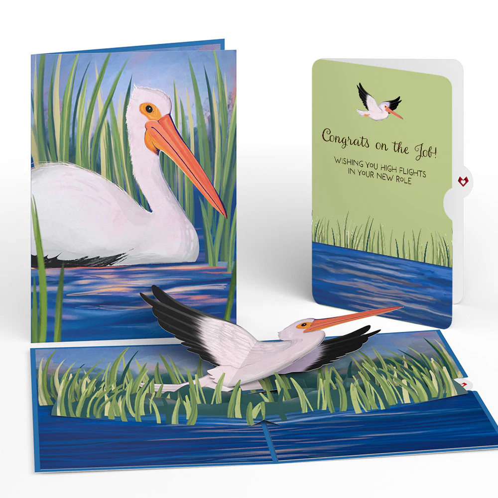 Pelican in the Marsh New Job Pop-Up Card and Sentiment Set