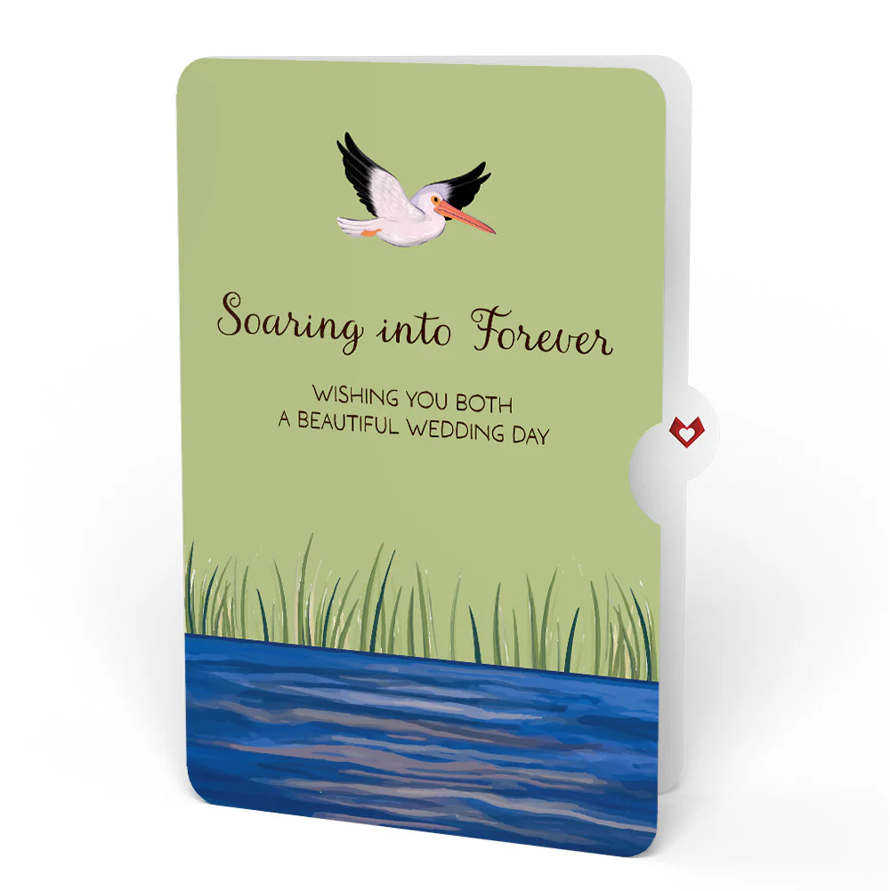 Pelican in the Marsh Wedding Pop-Up Card and Sentiment Set - Image 4