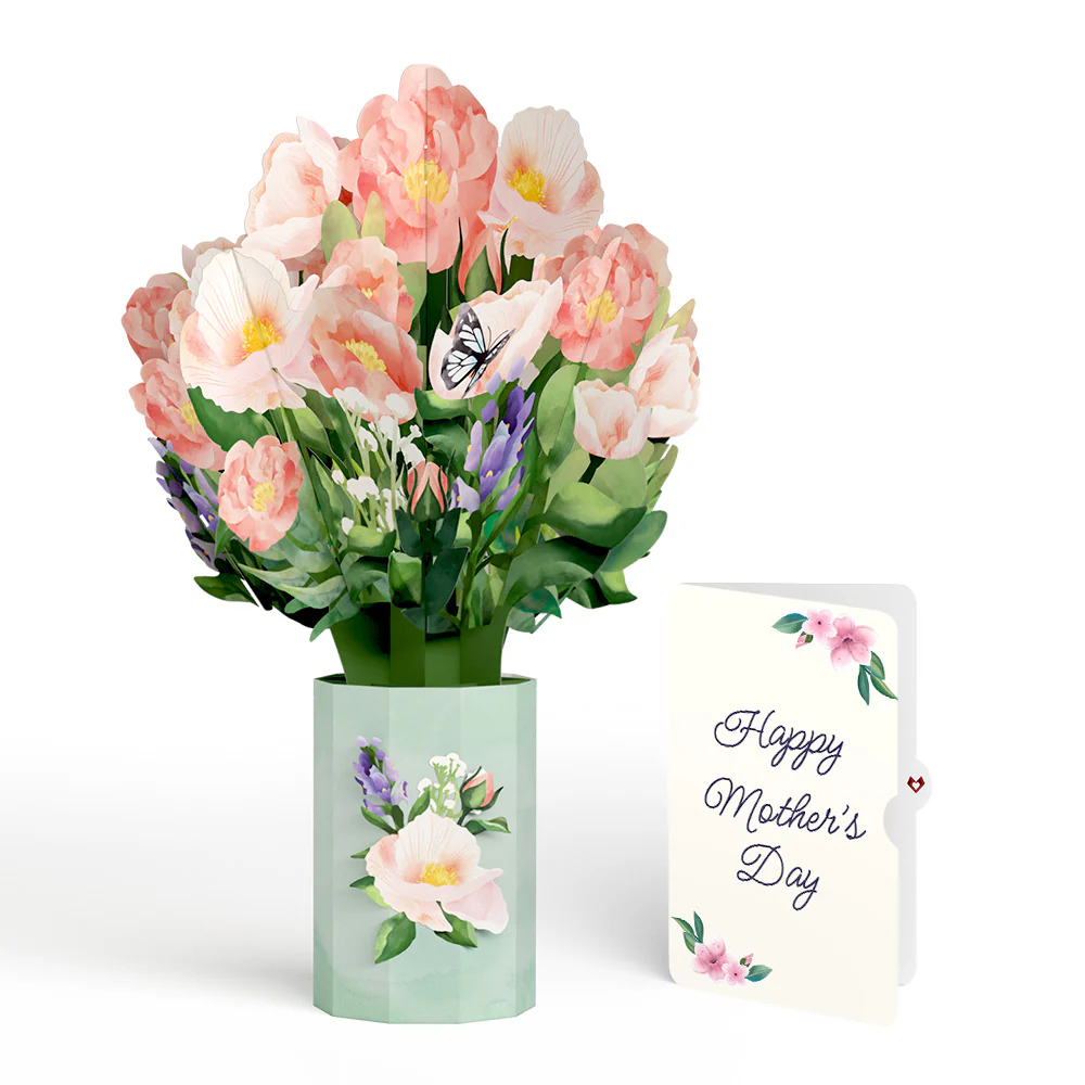 Peony Mother's Day Bouquet and Sentiment Set