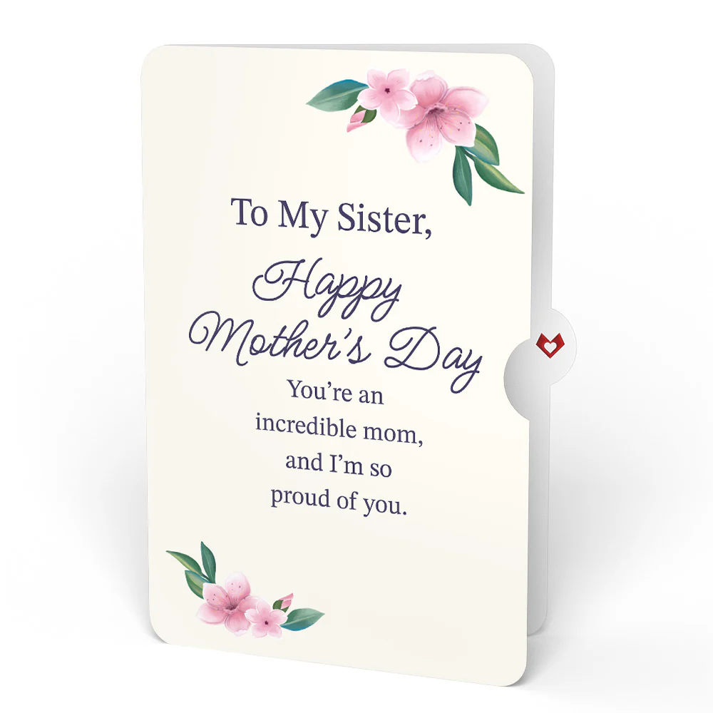 Peony Mother's Day Bouquet and Sentiment Set for Sister - Image 4