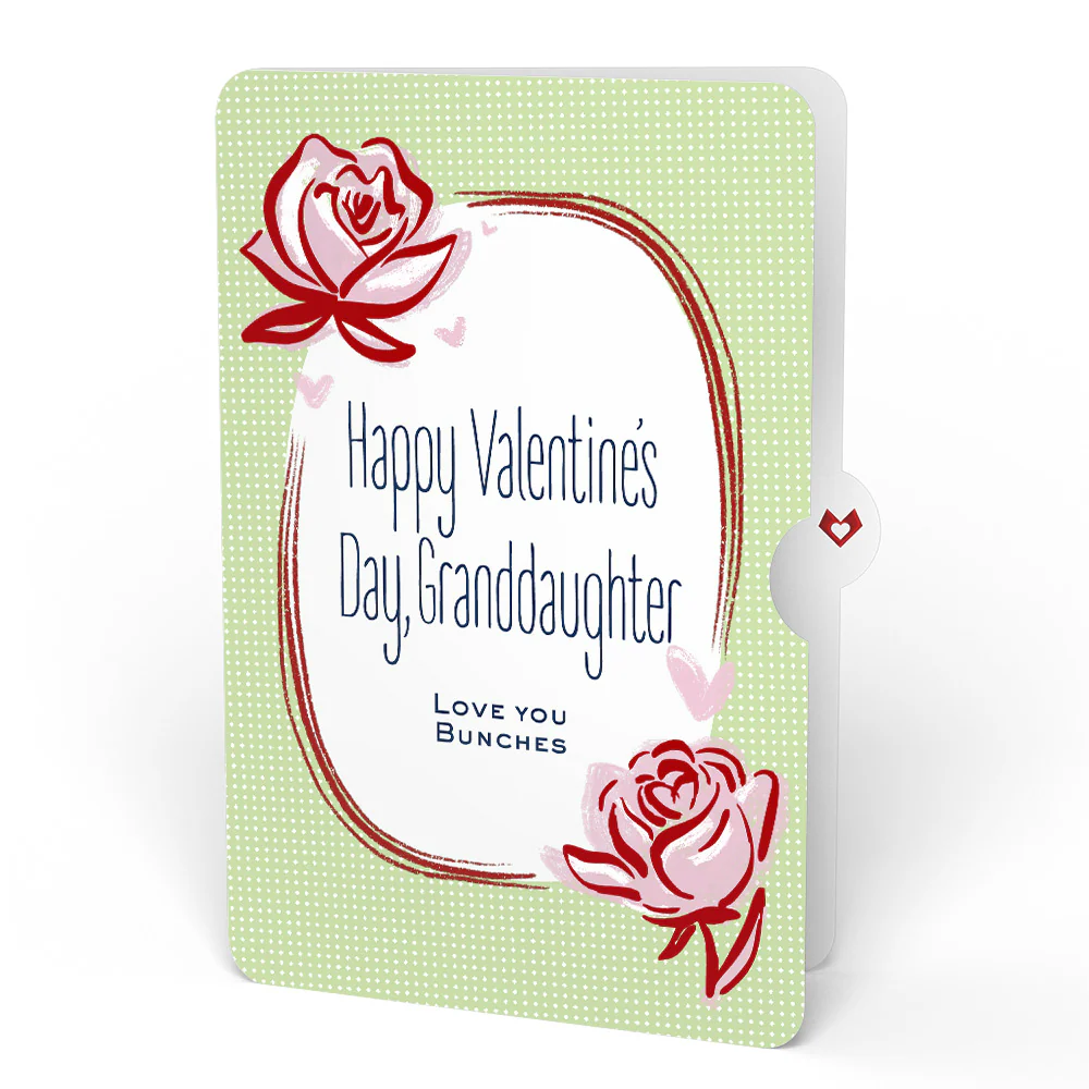 Peony Valentine Bouquet and Sentiment Set for Granddaughter - Image 4