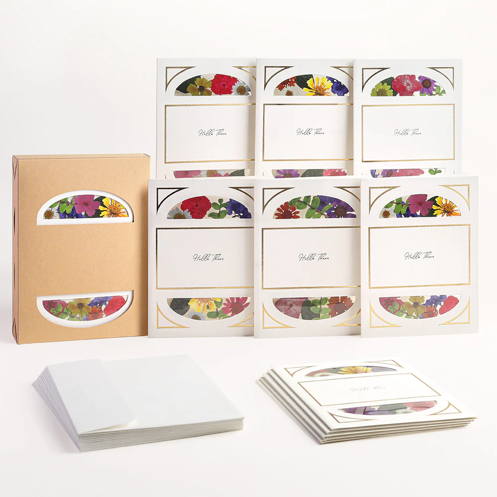 Petal Pressed™ ‘Hello There’ Notecards - Cheerful Brights (Assorted 12-Pack) - Image 2