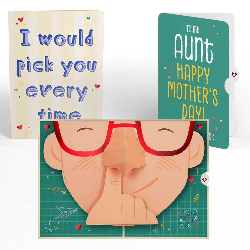 Pick You Every Time Mother’s Day Pop-Up Card and Sentiment Set for Aunt