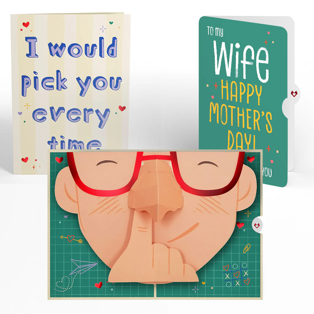 Pick You Every Time Mother’s Day Pop-Up Card and Sentiment Set for Wife
