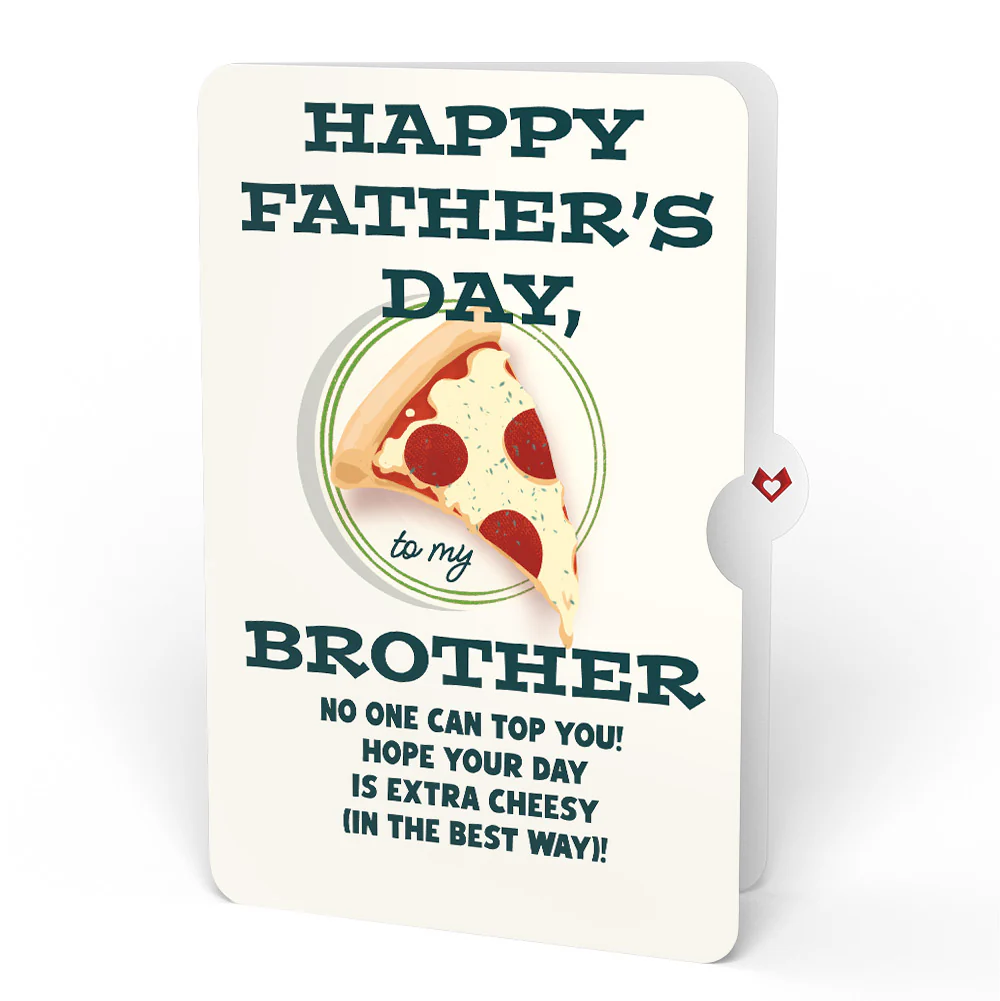 Pizza Love Father's Day Pop-Up Card and Sentiment Set for Brother - Image 4