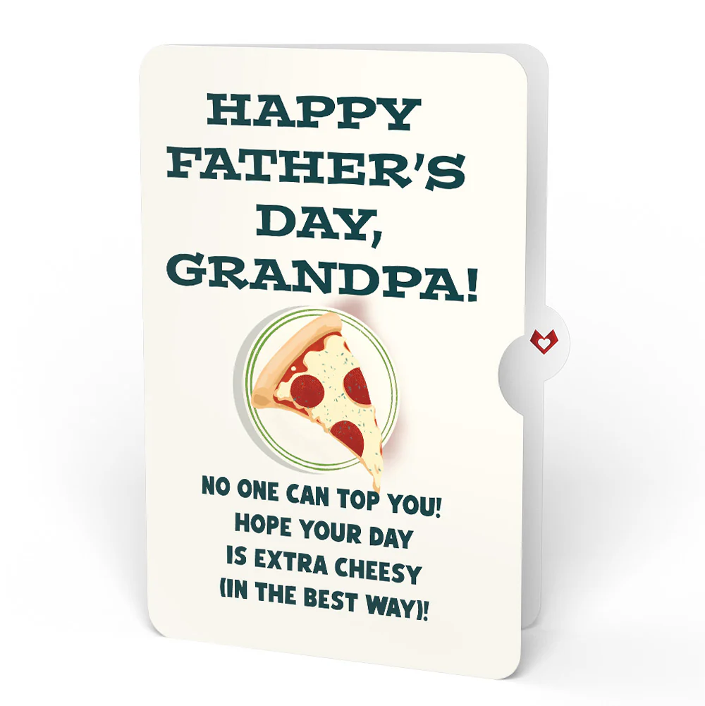 Pizza Love Father's Day Pop-Up Card and Sentiment Set for Grandpa - Image 4
