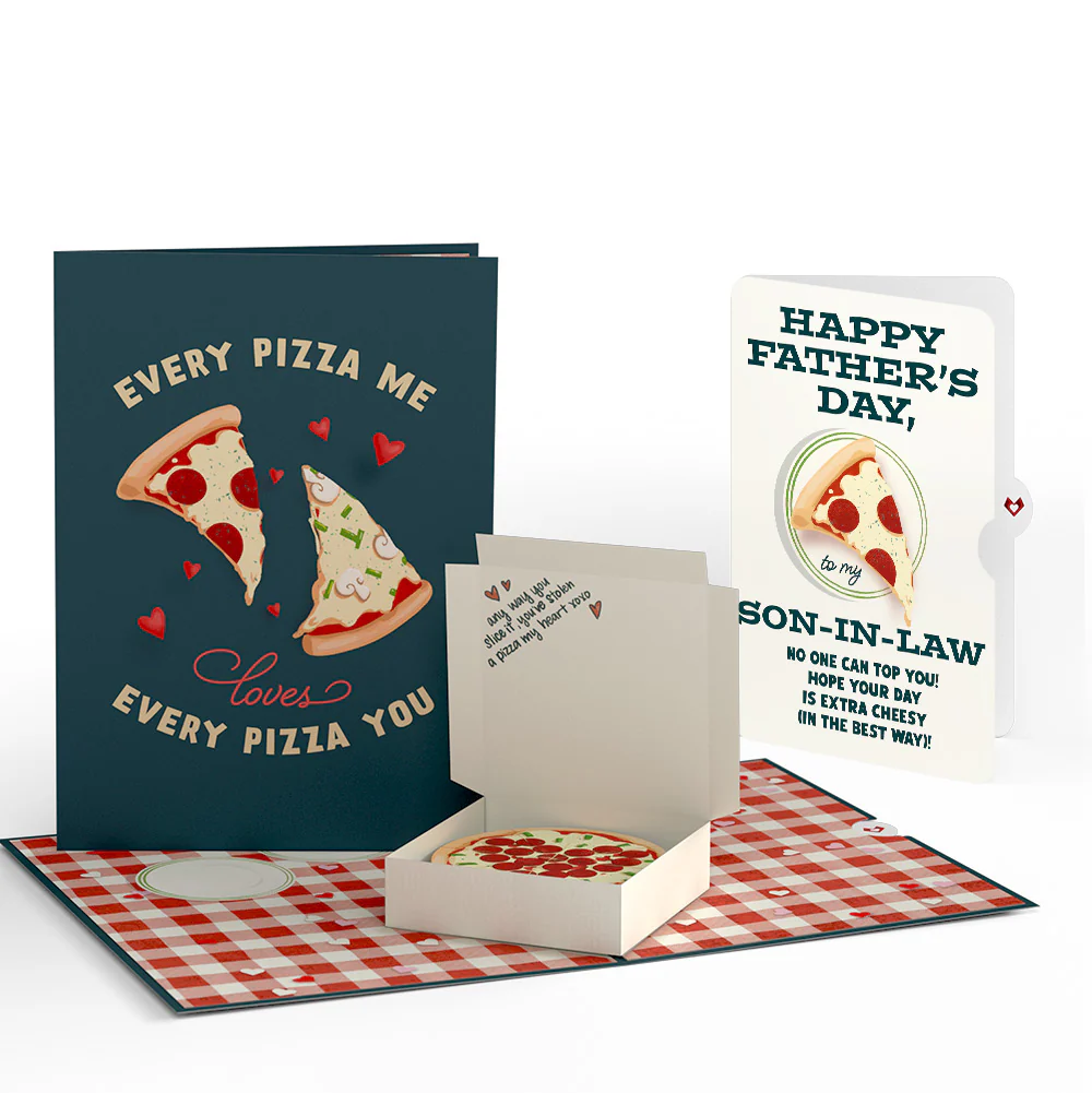 Pizza Love Father's Day Pop-Up Card and Sentiment Set for Son-in-law