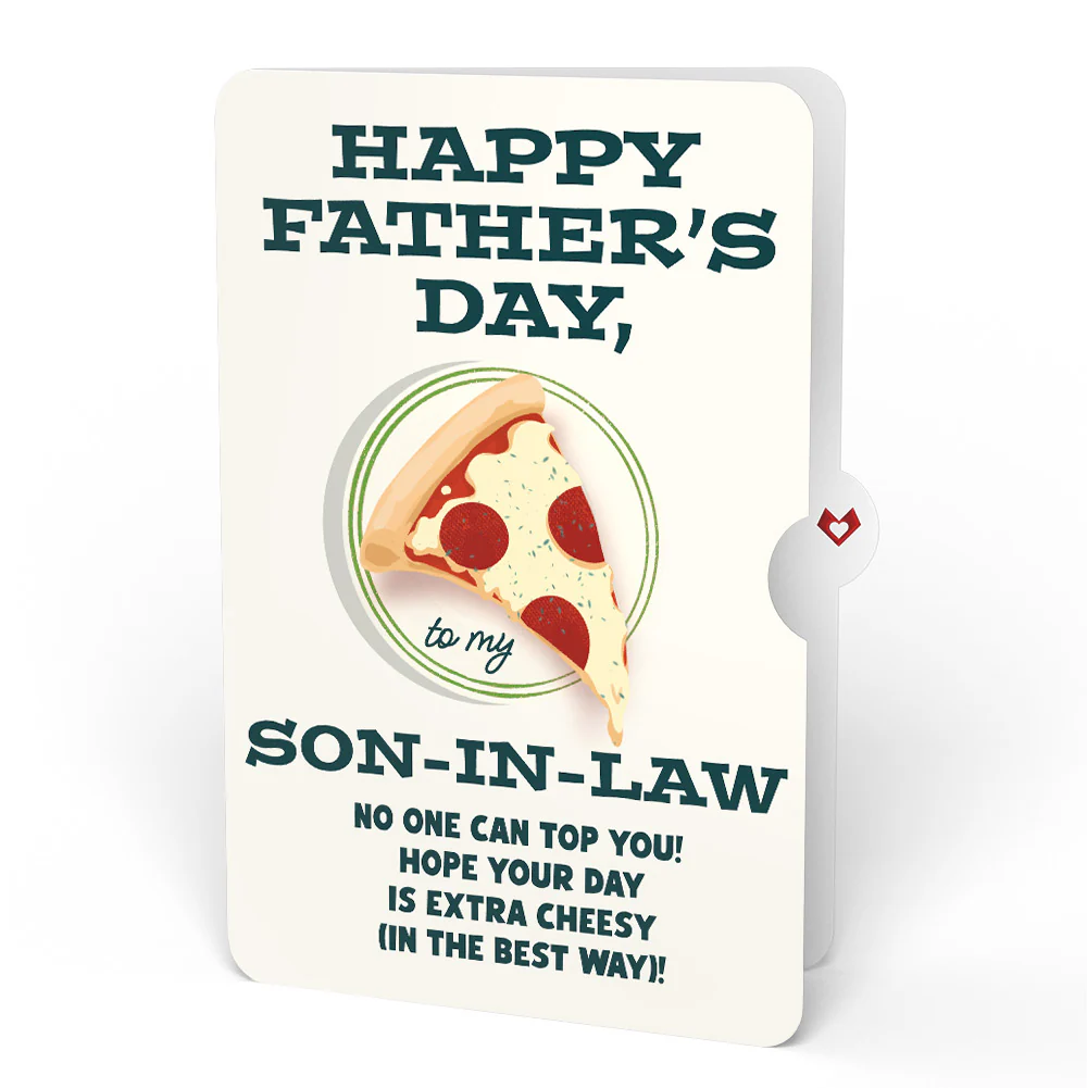 Pizza Love Father's Day Pop-Up Card and Sentiment Set for Son-in-law - Image 4