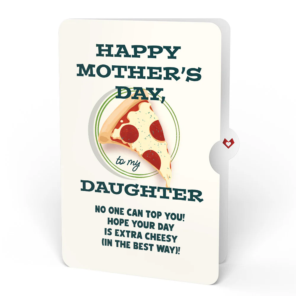 Pizza Love Mother's Day Pop-Up Card and Sentiment Set for Daughter - Image 4