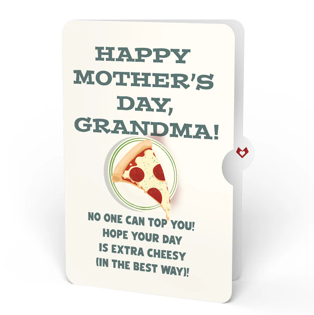 Pizza Love Mother's Day Pop-Up Card and Sentiment Set for Grandma - Image 4