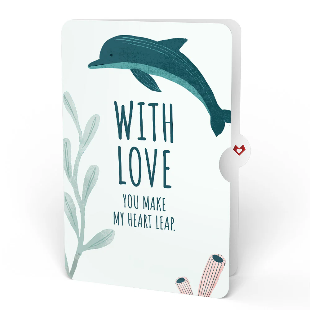 Playful Dolphins Love Pop-Up Card and Sentiment Set - Image 4