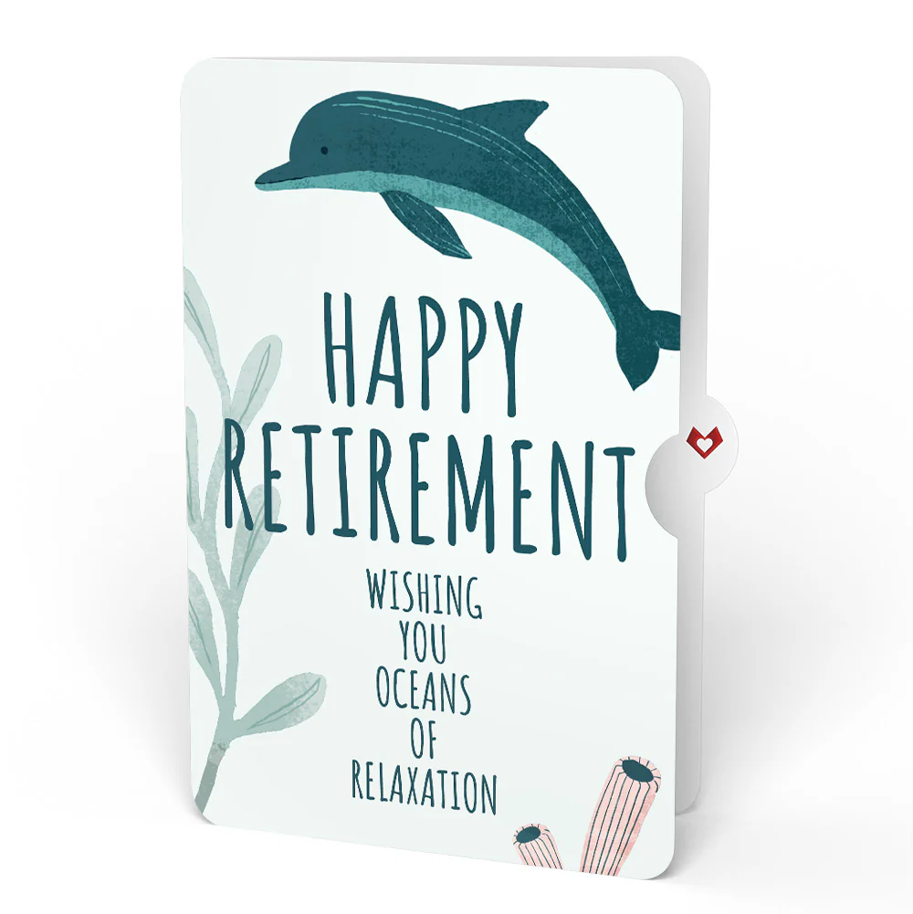Playful Dolphins Retirement Pop-Up Card and Sentiment Set - Image 4