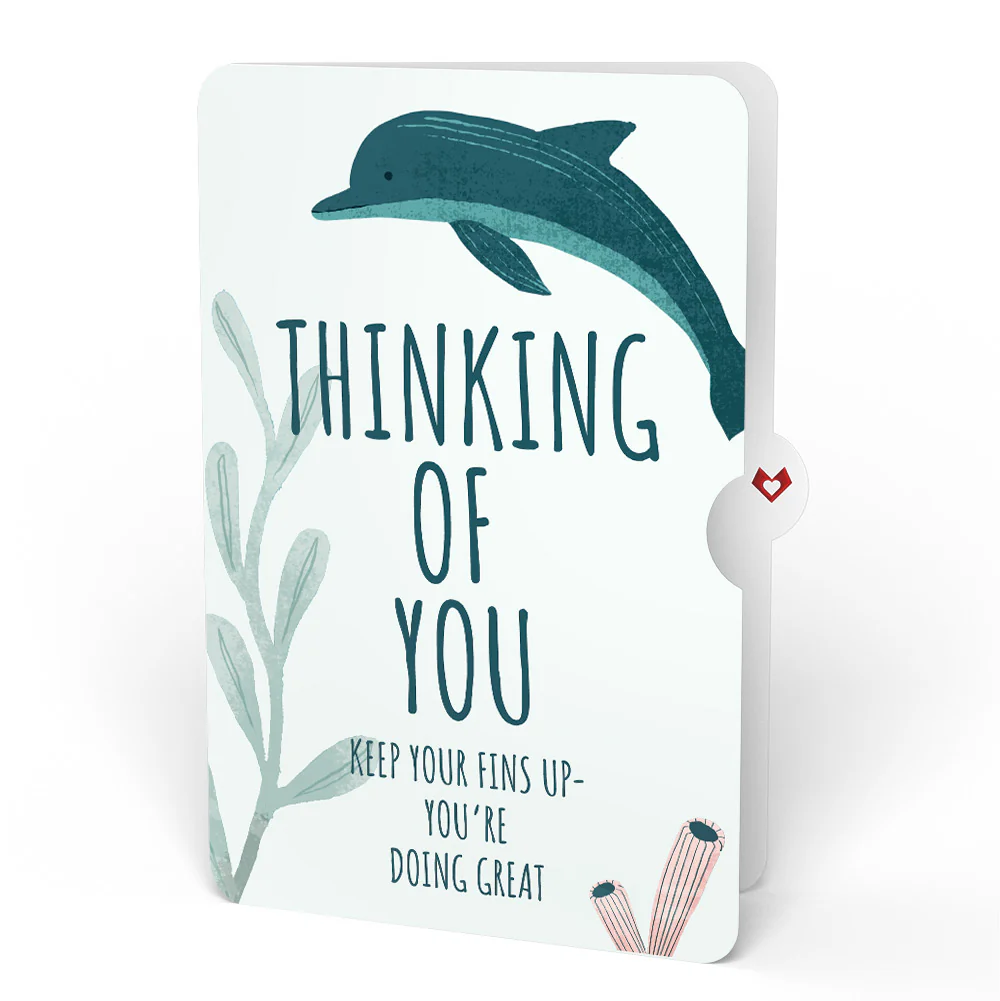 Playful Dolphins Thinking of You Pop-Up Card and Sentiment Set - Image 4