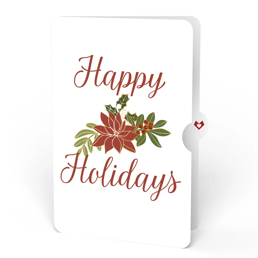 Poinsettia & Pine Holiday Pop-Up Card and Sentiment Set - Image 4