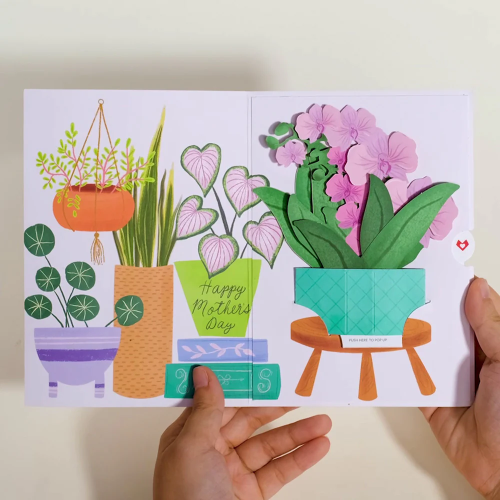 Proud to Be Y’Orchid Mother’s Day Card with Mini Bouquet - Image 3