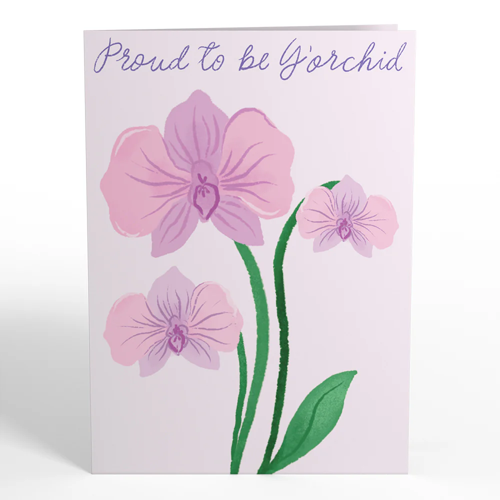 Proud to Be Y’Orchid Mother’s Day Card with Mini Bouquet - Image 4