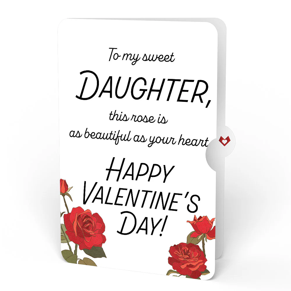 Radiant Rose Valentine Suncatcher Bouquet and Sentiment Set for Daughter - Image 4