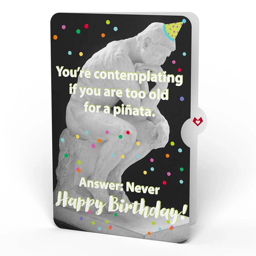 Rainbow Bear with The Thinker Birthday Plushpop Card and Sentiment Set - Image 4