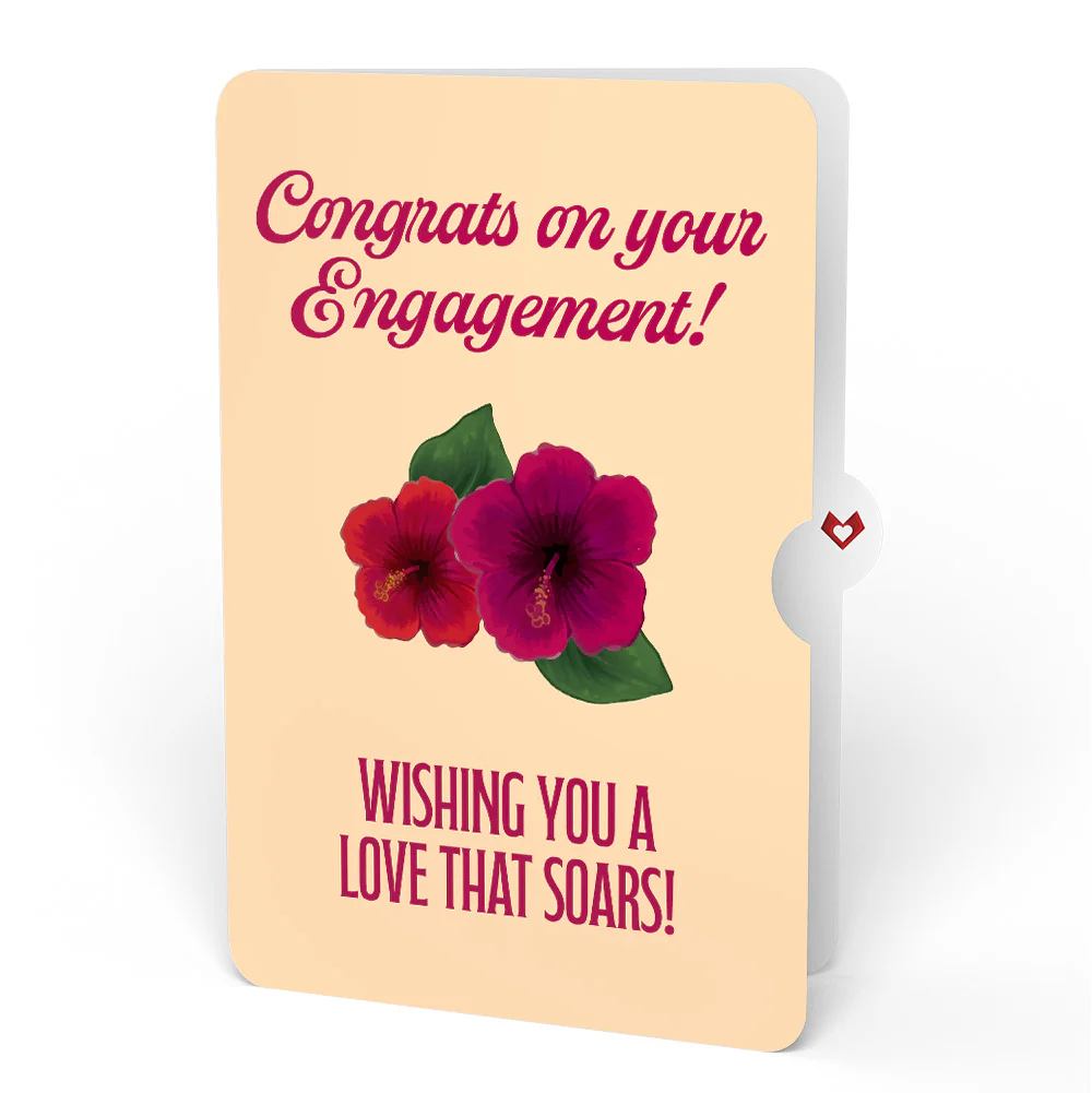 Rainforest Toucan Engagement Pop-Up Card and Hibiscus Sentiment Set - Image 4
