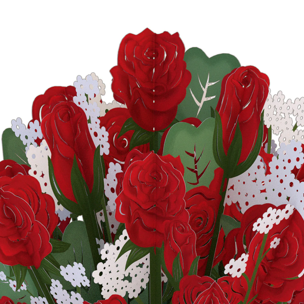 Red Rose Valentine Grand Bouquet and Sentiment Set for Mom - Image 3