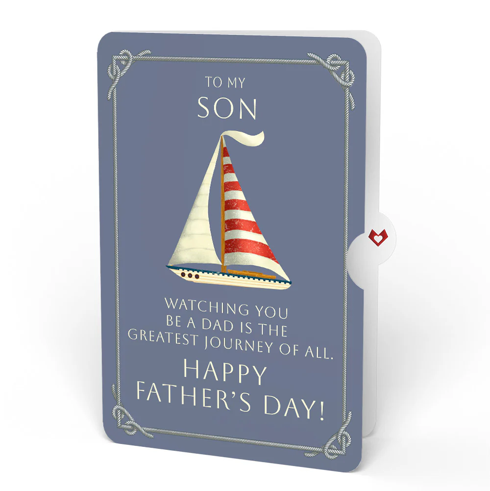 Sailboat on the Horizon Father's Day Pop-Up Card and Sentiment Set for Son - Image 4