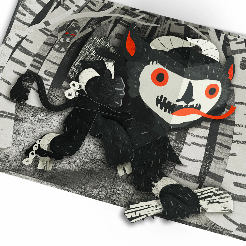 Scary Little Krampus Christmas Pop-Up Card - Image 2