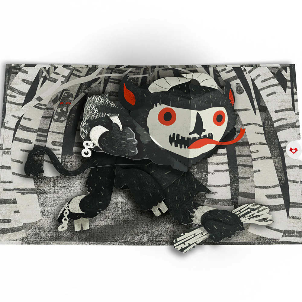 Scary Little Krampus Christmas Pop-Up Card - Image 3