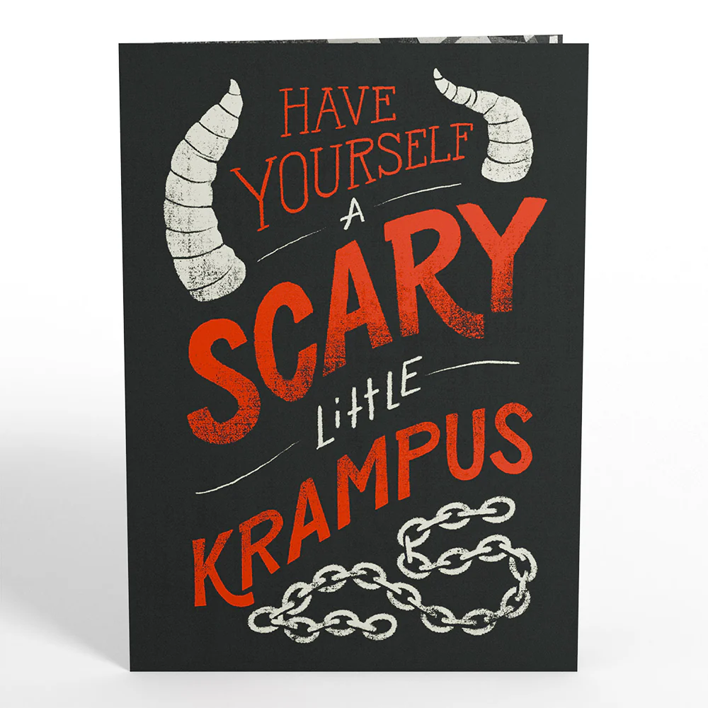 Scary Little Krampus Christmas Pop-Up Card - Image 4