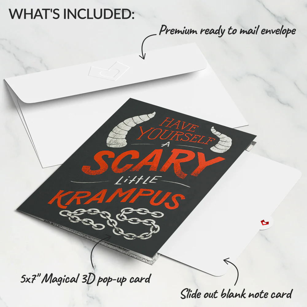 Scary Little Krampus Christmas Pop-Up Card - Image 5
