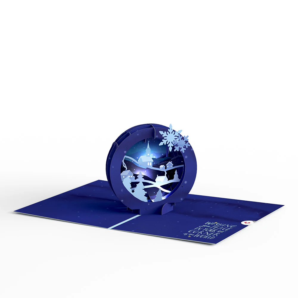 Season of Light Winter Village Light-Up Pop-Up Card and Snowflake Kindness Sentiment Set - Image 3