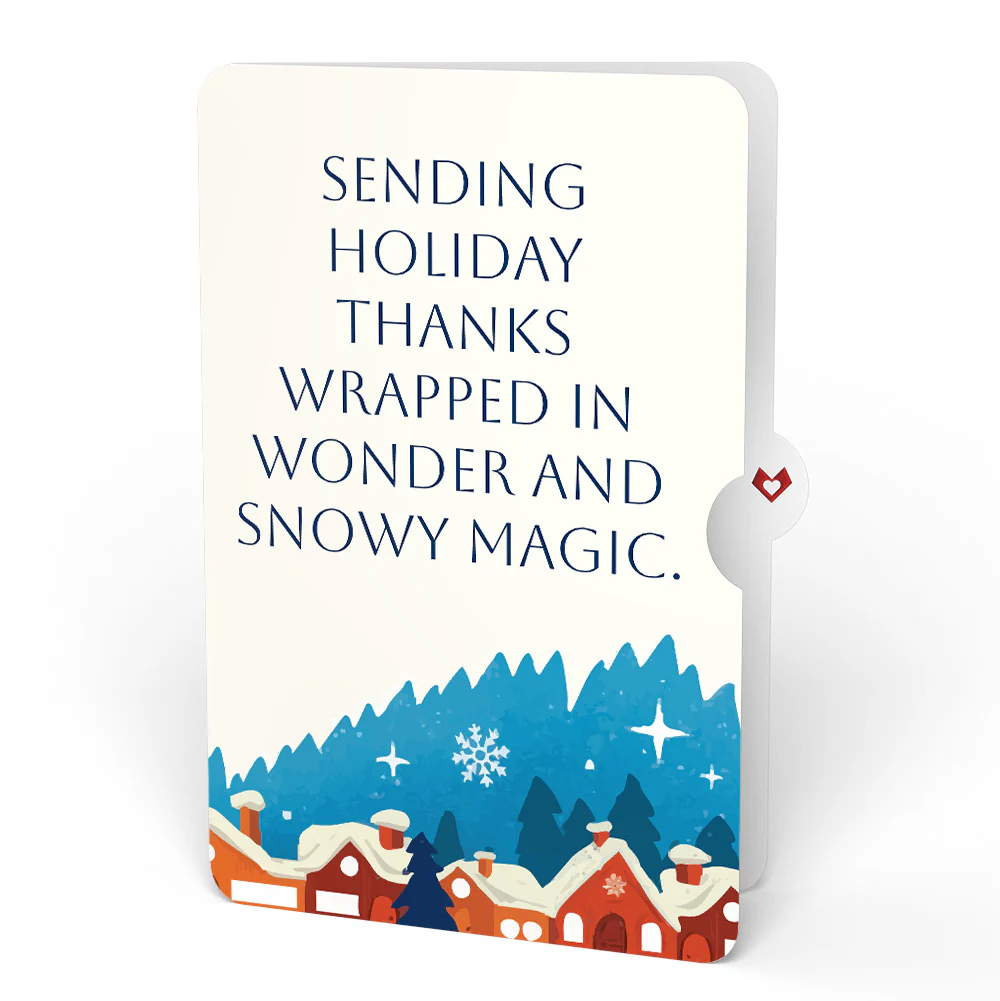 Season of Light Winter Village Light-Up Pop-Up Card and Snowy Magic Thank You Sentiment Set - Image 4