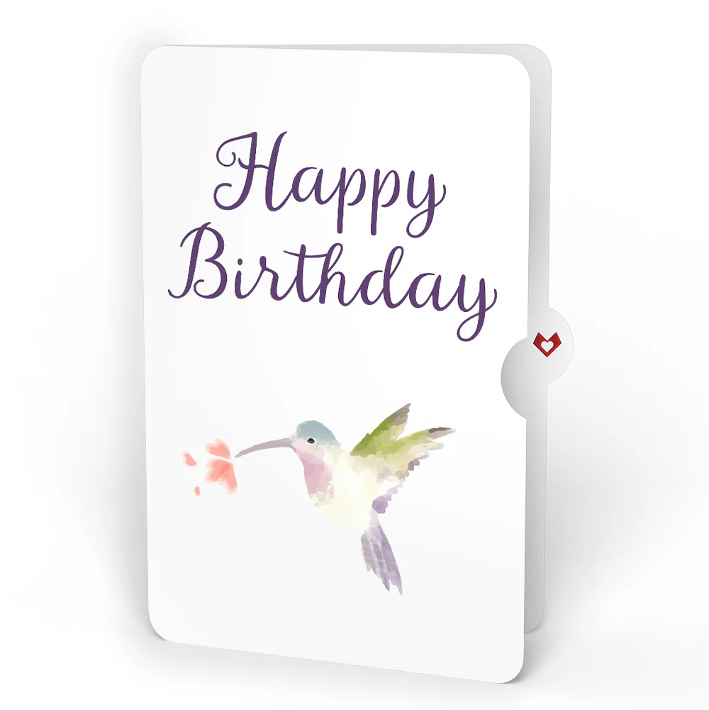 Serene Hummingbird Birthday HeartFelt Charm Card™ and Sentiment Set - Image 4