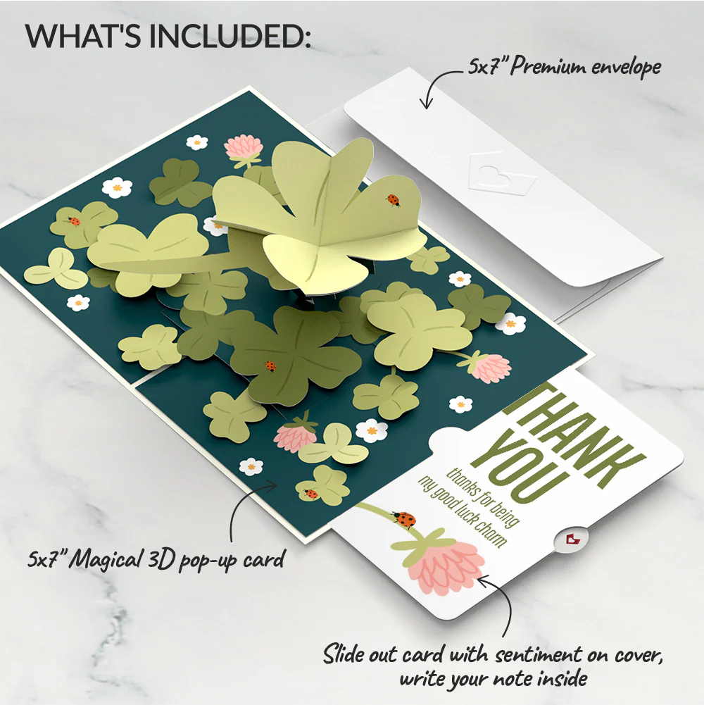 Shamrock Fields Thank You Pop-Up Card and Sentiment Set - Image 2
