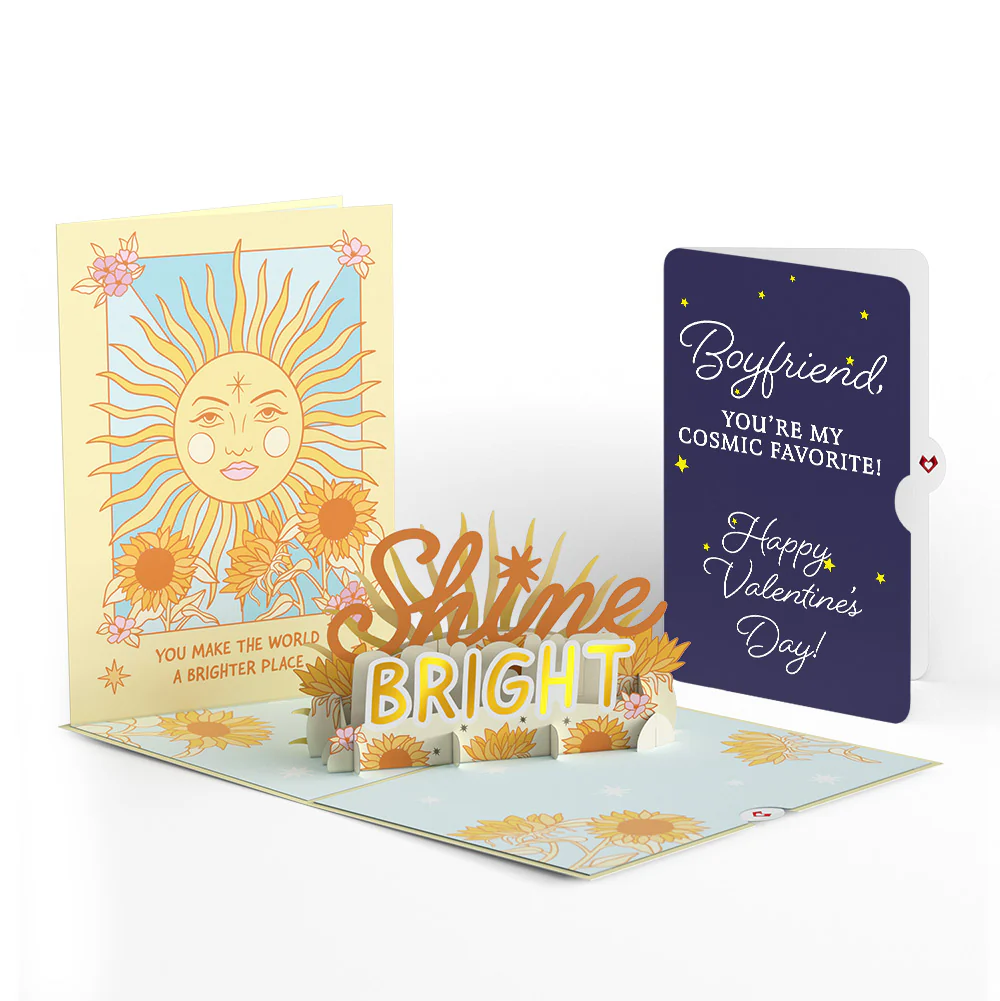 Shine Bright Valentine Pop-Up Card and Sentiment Set for Boyfriend