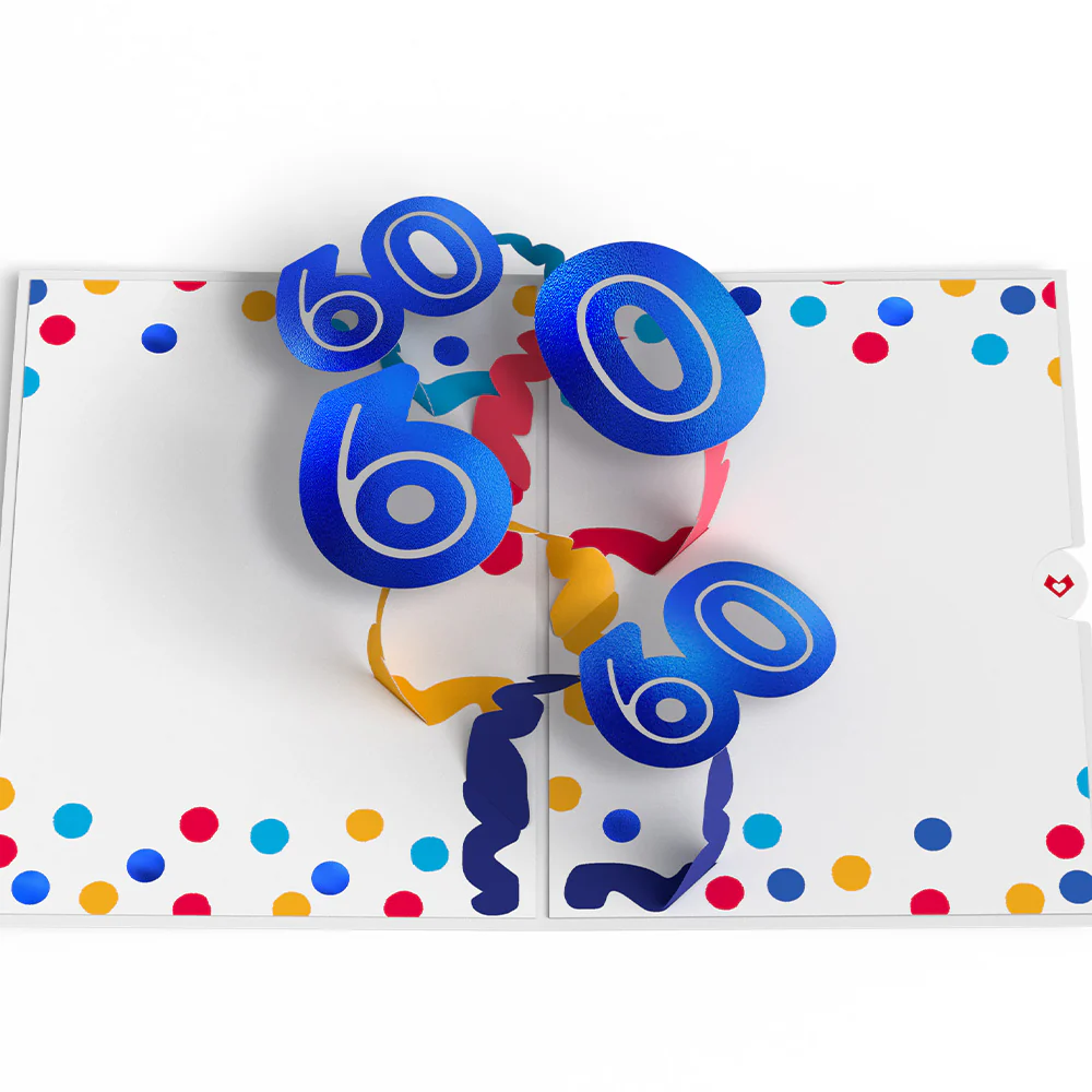 Sixty is the New Fifty 60th Birthday Pop-Up Card - Image 3