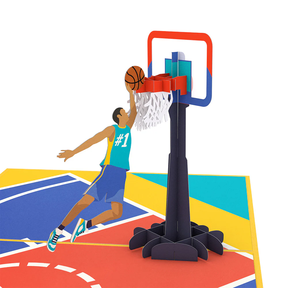 Slam Dunk Basketball Pop-Up Card - Image 2